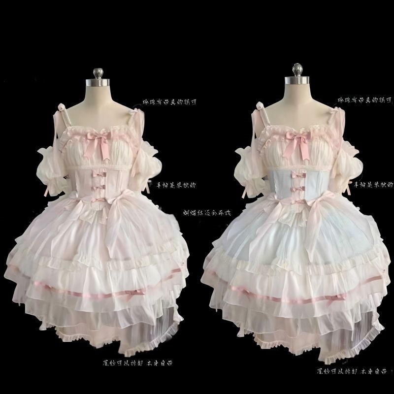 公主风连衣裙蓬蓬裙冷淡系高级感晚礼服女士夏季短款独特漂亮吊带