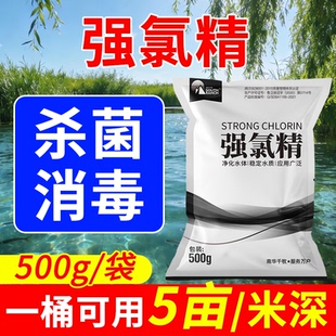 强氯精水产养殖用鱼虾蟹塘水库钓场景观湖杀菌消毒改底净水泡腾片