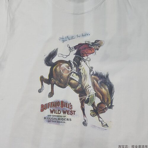 RRL风美式西部牛仔COWBOY短T恤