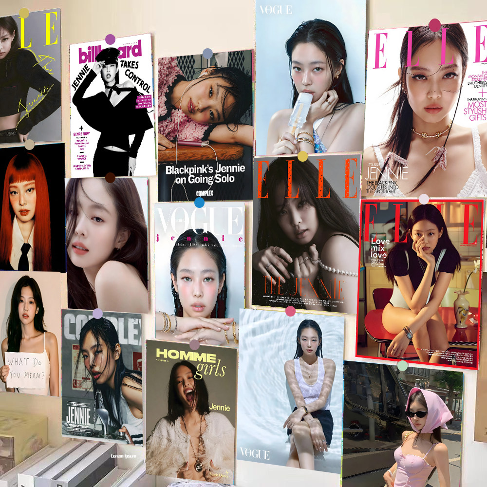 60张Jennie金珍妮海报墙贴韩国明星韩系装饰海报宿舍房间墙面墙纸