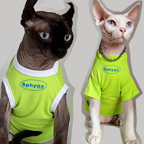 无毛猫星球德文衣服短袖背心