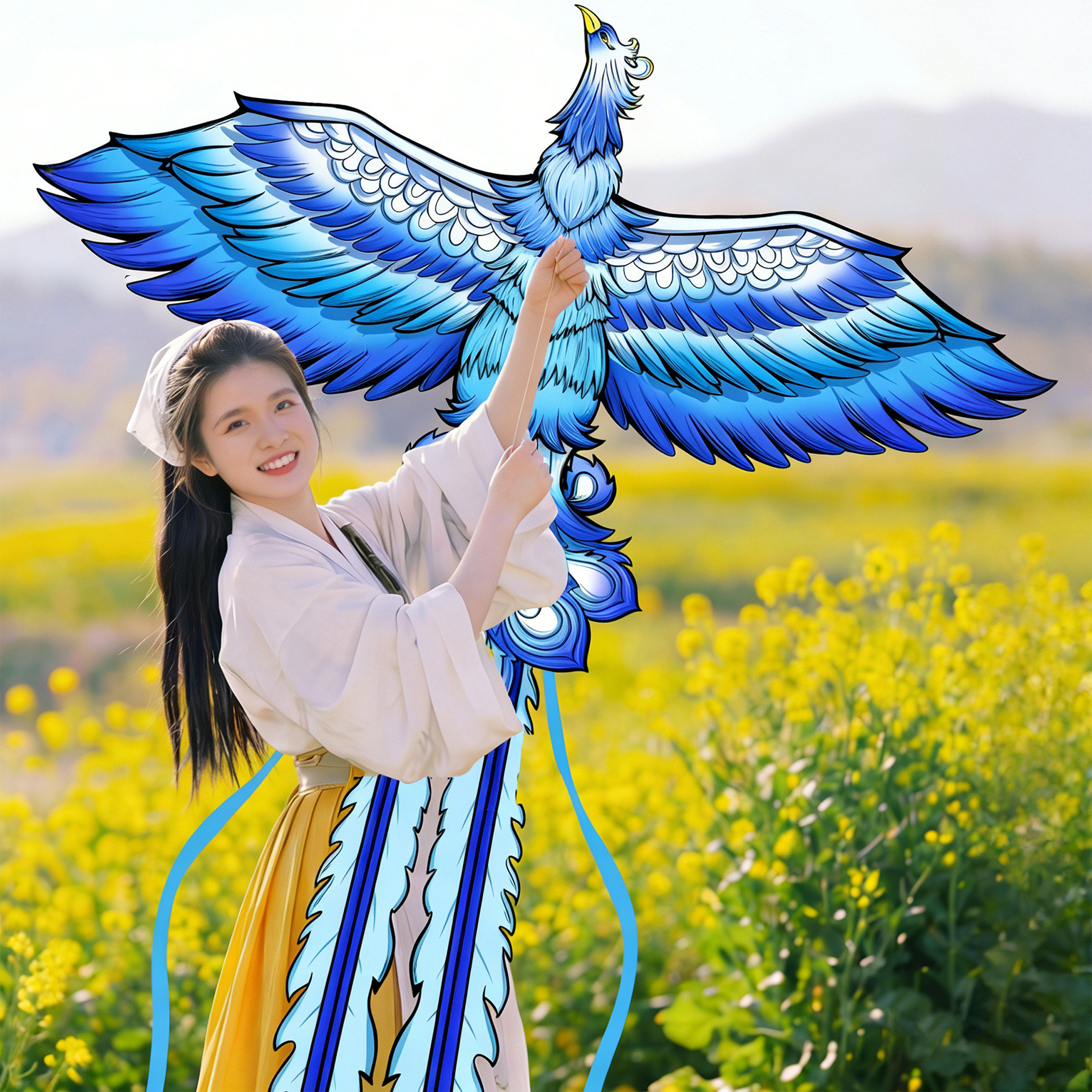 凤凰风筝儿童大人专用成人微风易飞高端档专业高颜值潍坊非遗纸鸢