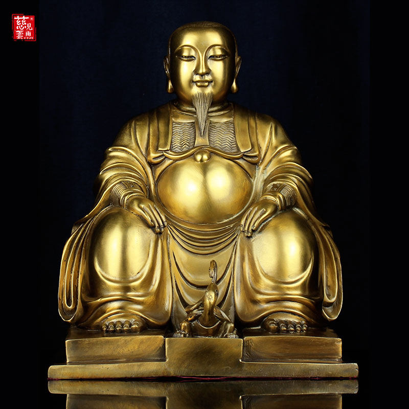 2024东南亚风武当山真武大帝祖师爷黄铜像乔迁送礼桌面供奉摆件