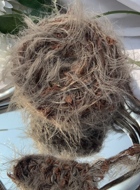 草烬|diy手编特色网红手混线毛线团ins风可编织发卡