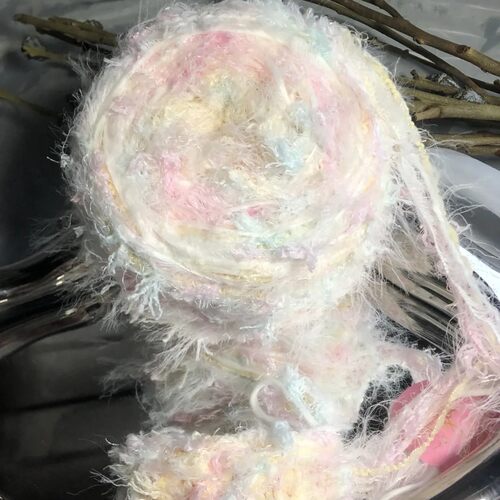 春日桃桃|diy手编特色网红手混线毛线团ins风可编织发卡