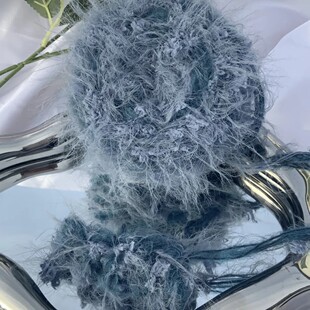 兔子朱迪|diy新款手编特色长毛网红手混线毛线团海马毛编织