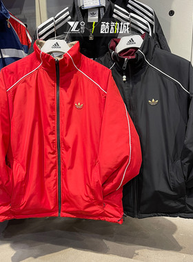 阿迪达斯三叶草2025年蛇年CNY立领双面穿棉服夹克KA0822 KA0821
