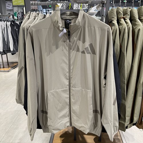 专柜正品Adidas男女简约运动夹克