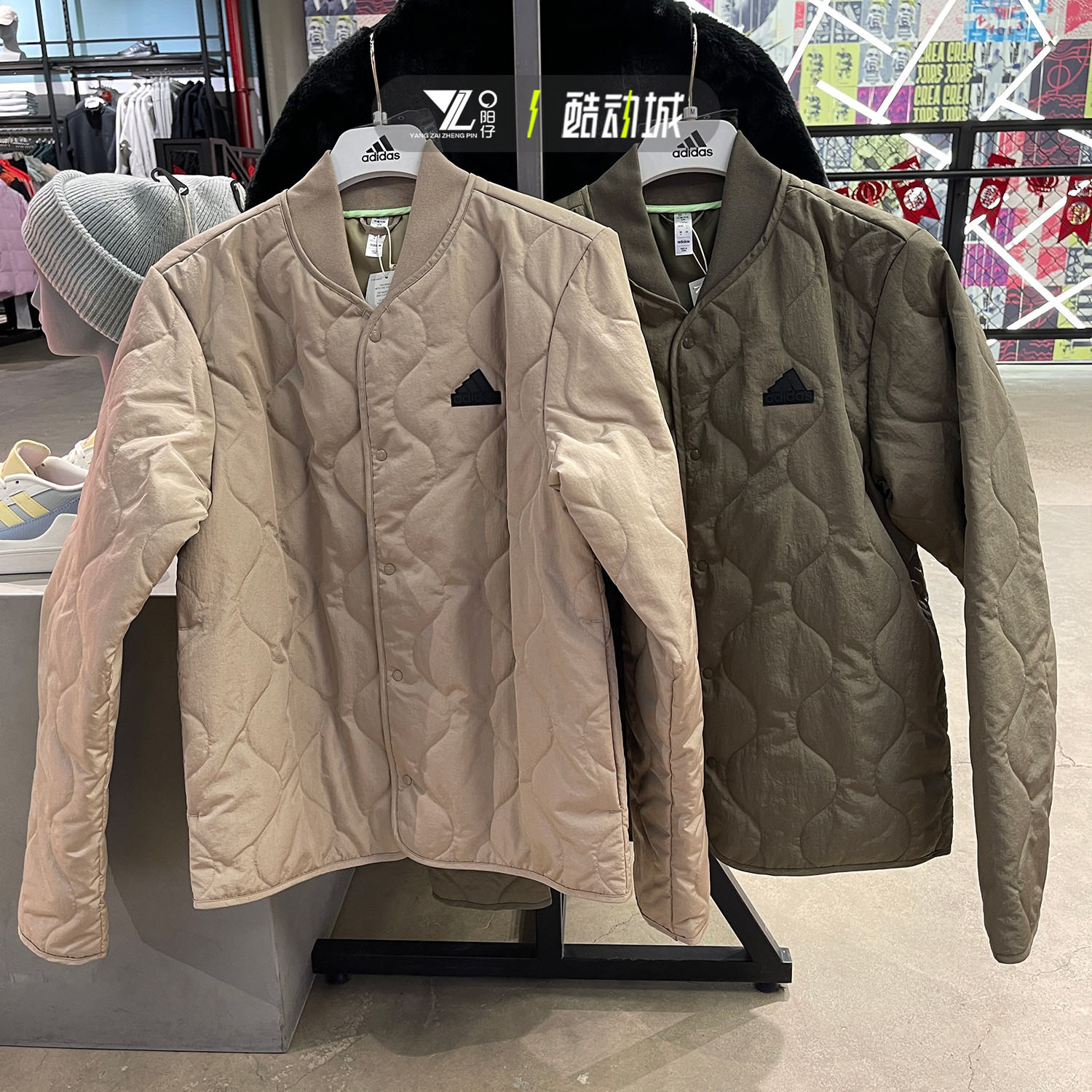 阿迪达斯男运动休闲棉衣外套