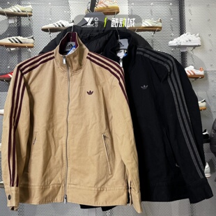 adidas三叶草正品牛仔衣女三条杠美式复古外套夹克KF2311 KF2312