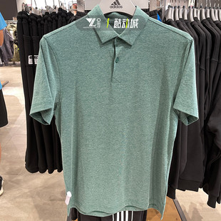 透气刺绣小标短袖 Adidas阿迪达斯男子高尔夫翻领POLO衫 T恤IN6411