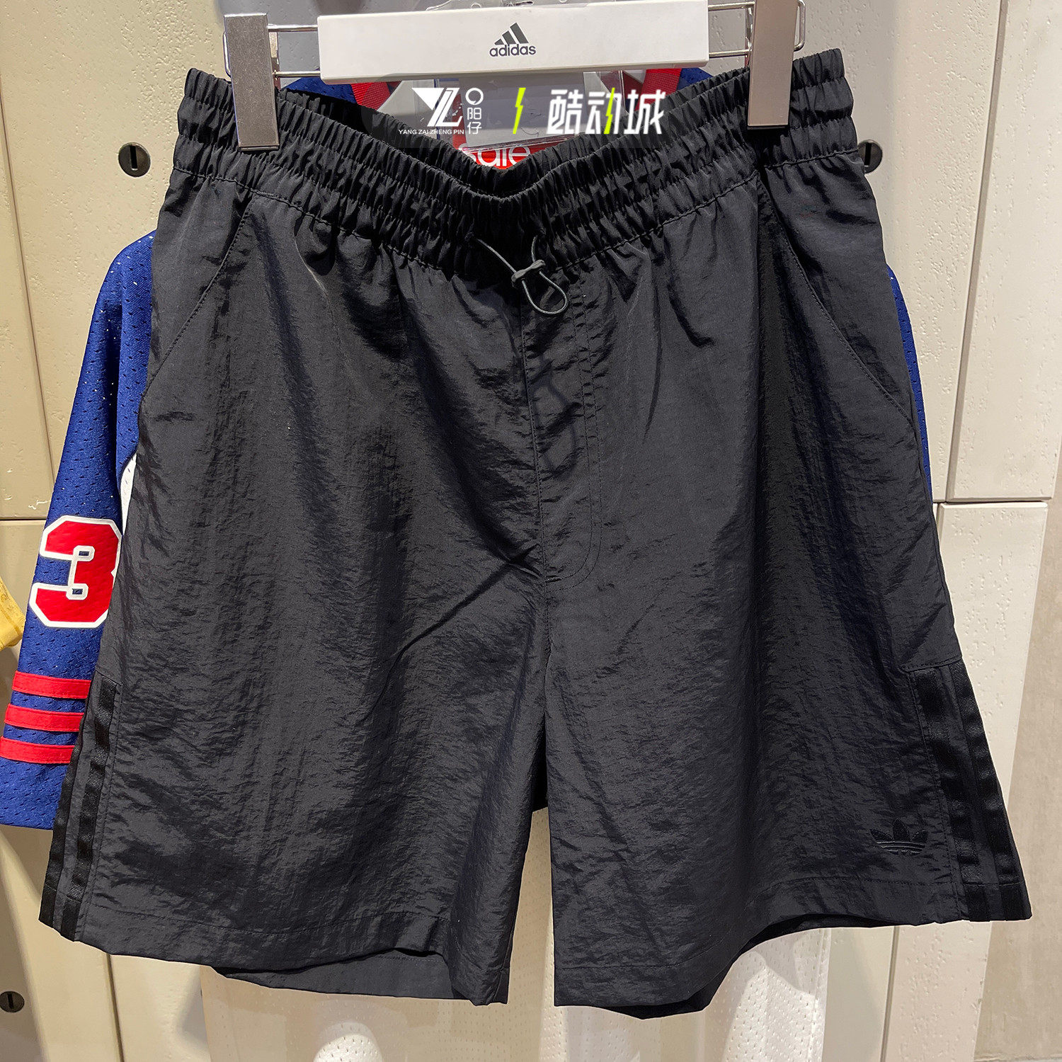 正品阿迪达斯三叶草男女梭织短裤运动休闲健身速干五分裤HS3016