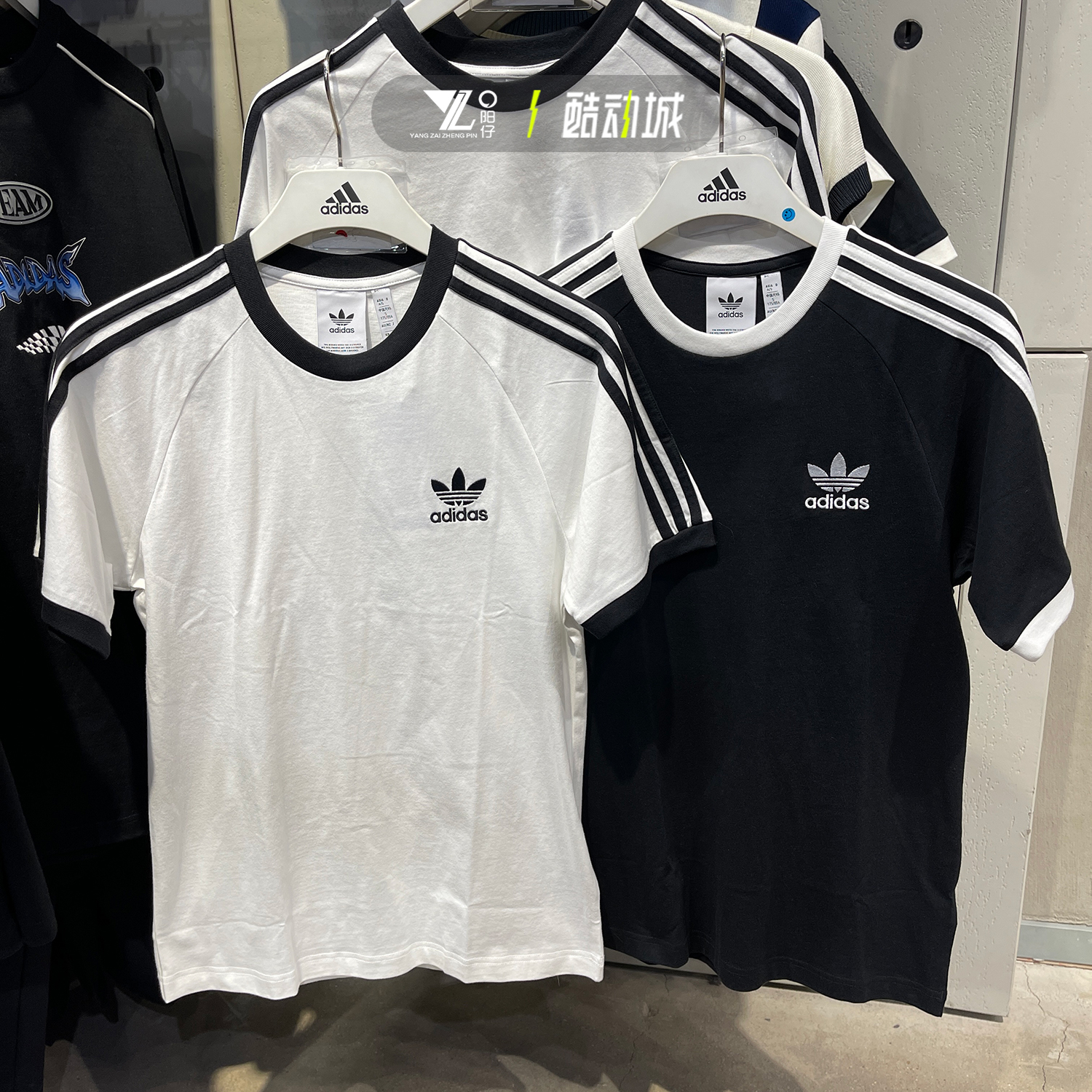 专柜正品Adidas男女休闲圆领T恤