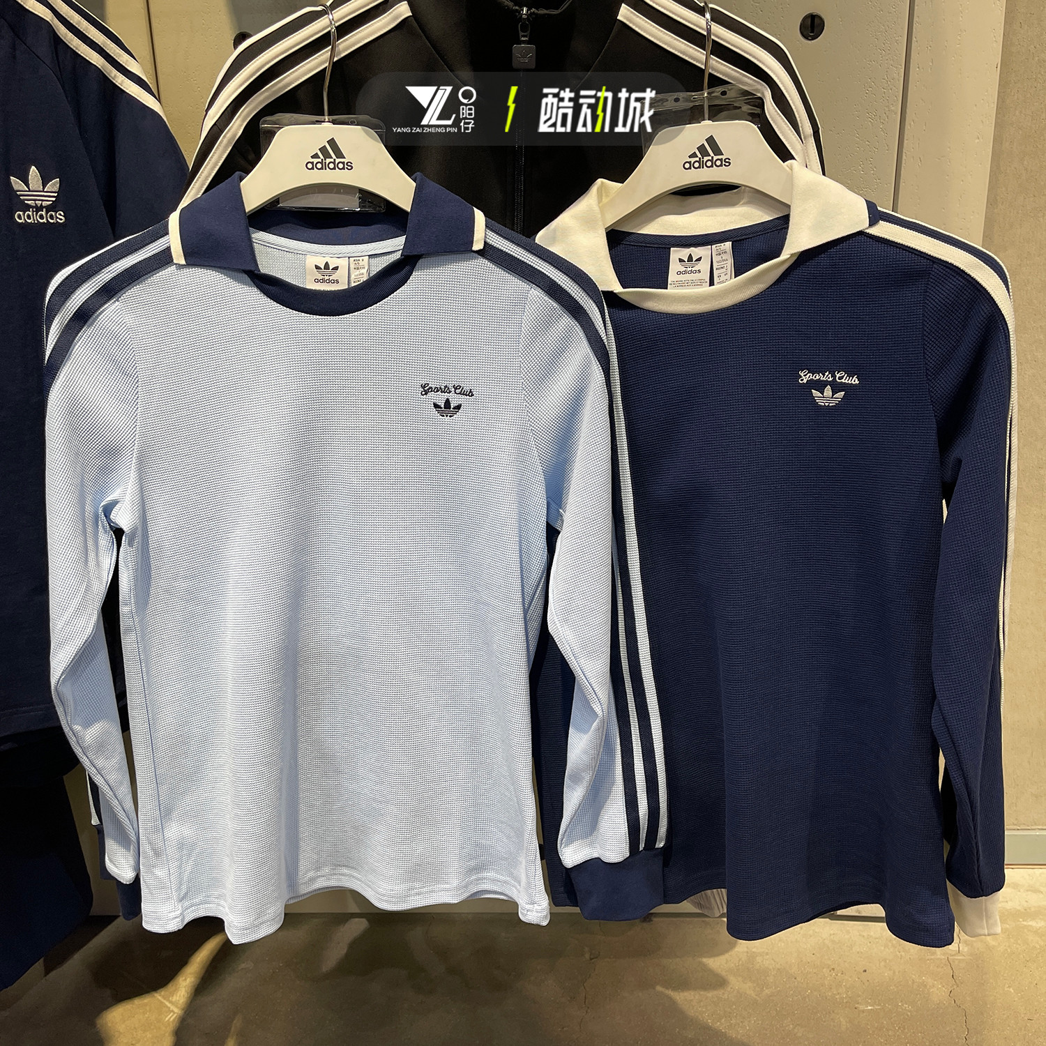 专柜正品Adidas女子三条纹卫衣