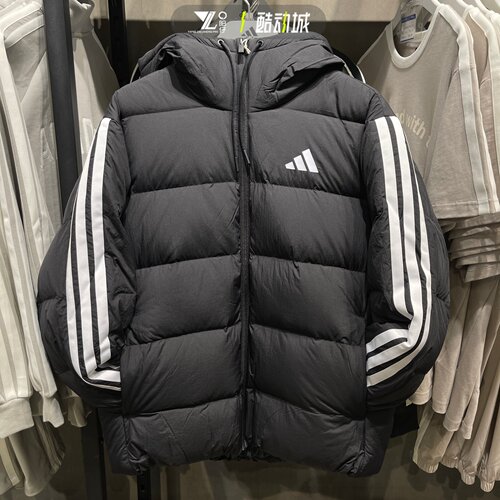 阿迪达斯男装连帽羽绒服外套