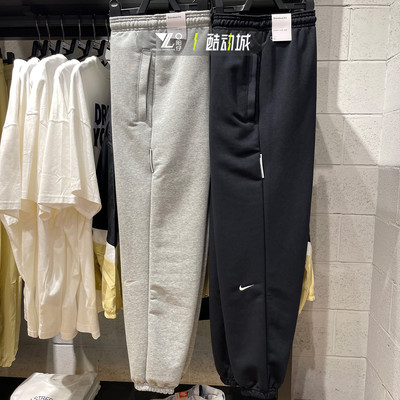 耐克男子运动休闲灰色黑色长裤