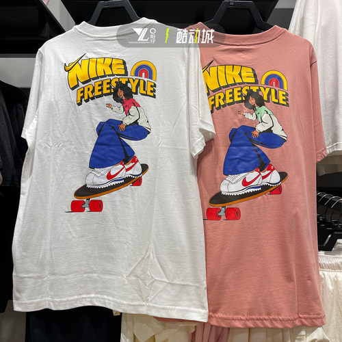 Nike女子运动休闲透气印花半袖