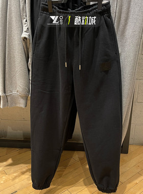 专柜正品JORDAN飞人冬季新款加绒男子休闲收口黑色长裤FV7252-010