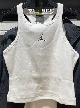 Jordan女子25年夏季新款刺绣小标运动训练白色无袖背心HF9475-100