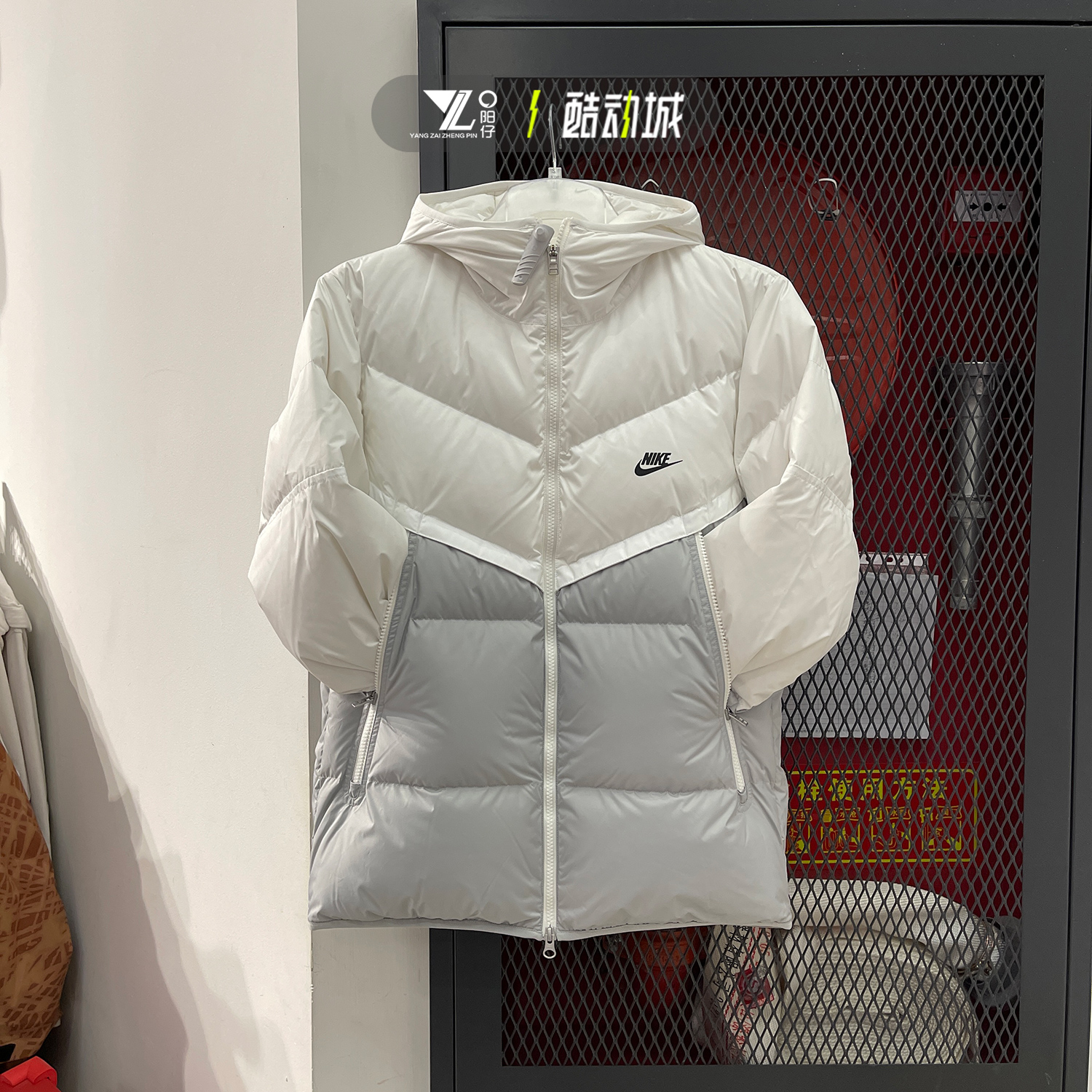 正品耐克男运动保暖羽绒服外套