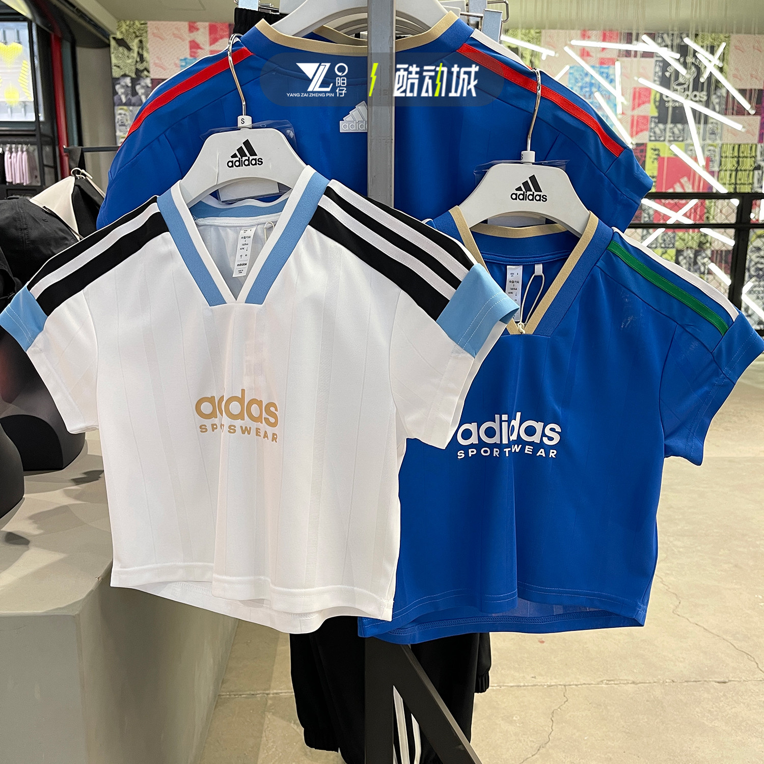 阿迪达斯女子运动休闲宽松短袖