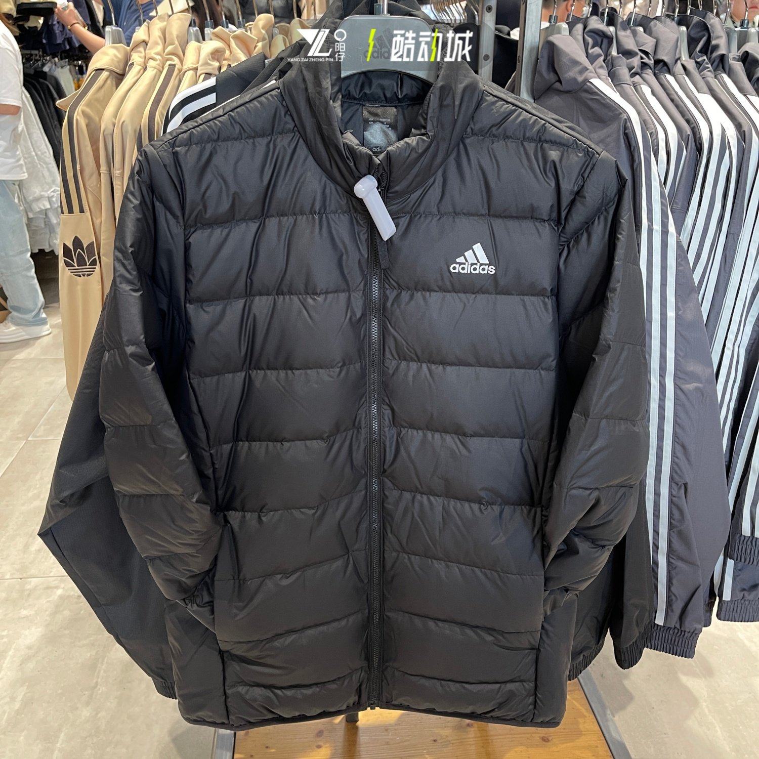 阿迪达斯新款男士立领羽绒服
