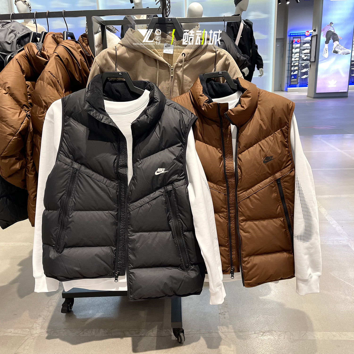 NIKE耐克男子运动休闲保暖背心羽绒立领马甲DV0757DV1136-010-259,运动服/休闲服装,羽绒马甲,淘宝优惠券,粉丝福利购,淘宝优惠卷