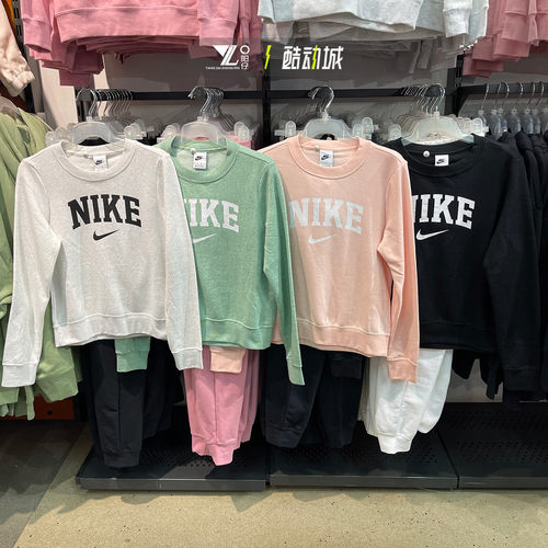 专柜正品耐克女子休闲圆领套头衫