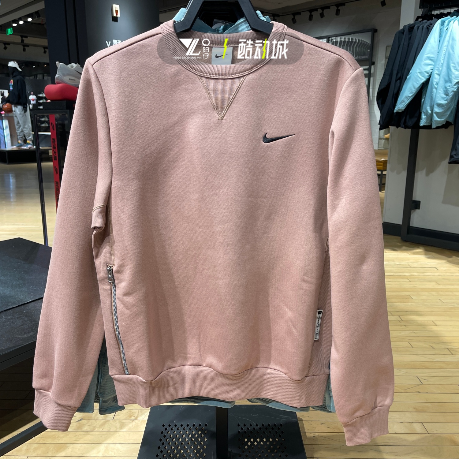 耐克男子加绒圆领套头卫衣