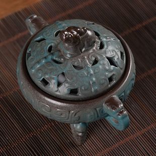 肴香居定时调温高温炉三足貔貅复古高脚盘香炉檀香沉香家用室内