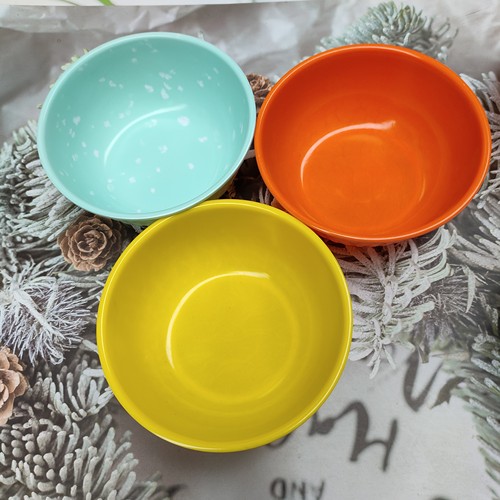 家用仿瓷碗圆形饭店彩色新款米饭碗可爱面碗汤碗厨房菜碗摆地摊