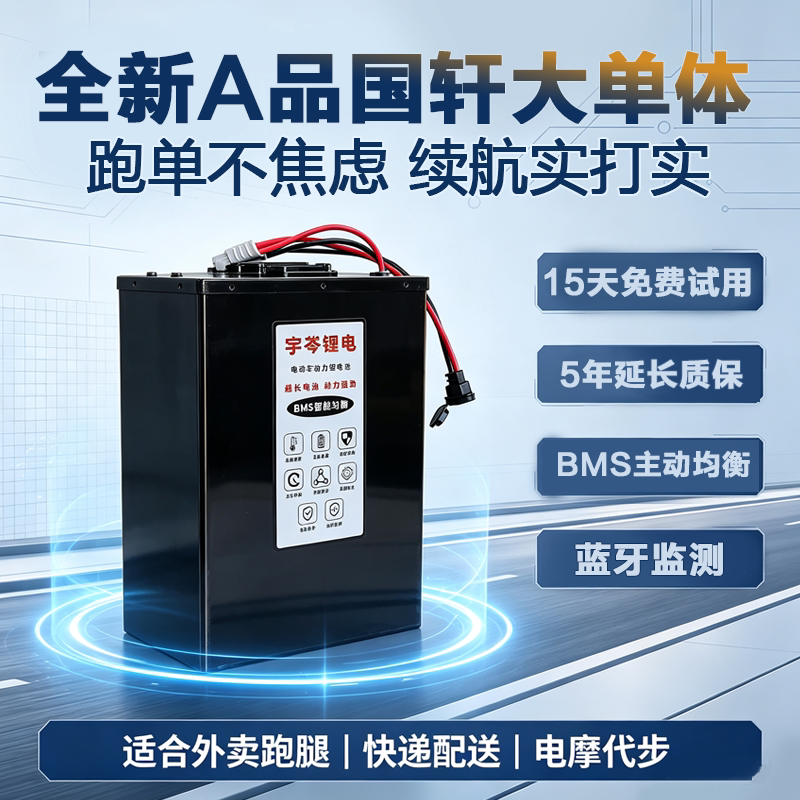 宁德电动车锂电池A品电芯48V60V72V电动二三轮车大容量电瓶蓄电瓶