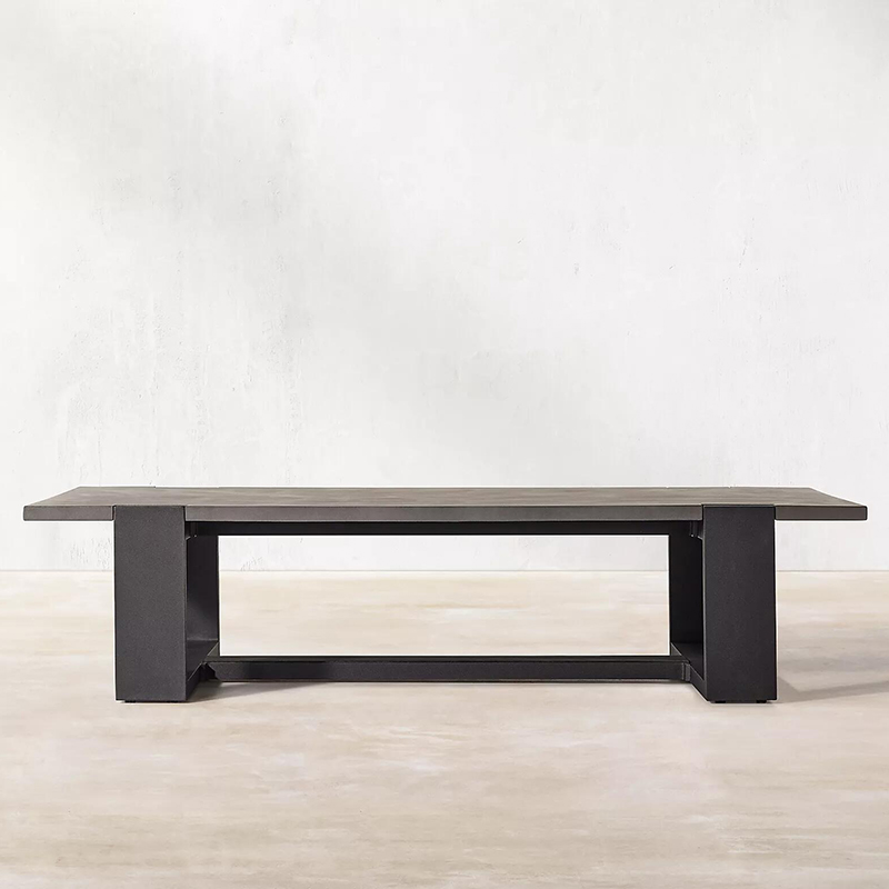 艺术客厅灰色方形金属拼接咖啡桌