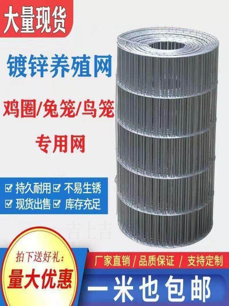 镀锌铁丝网围栏养殖鸡鸽兔笼自制材料鸟笼网片阳台防护格网钢丝网