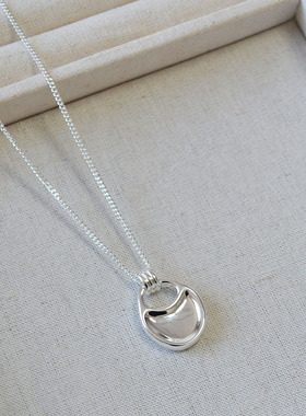 65cm韩国ins小众马鞍包银色吊坠毛衣链女高级感长款项链毛衣链女