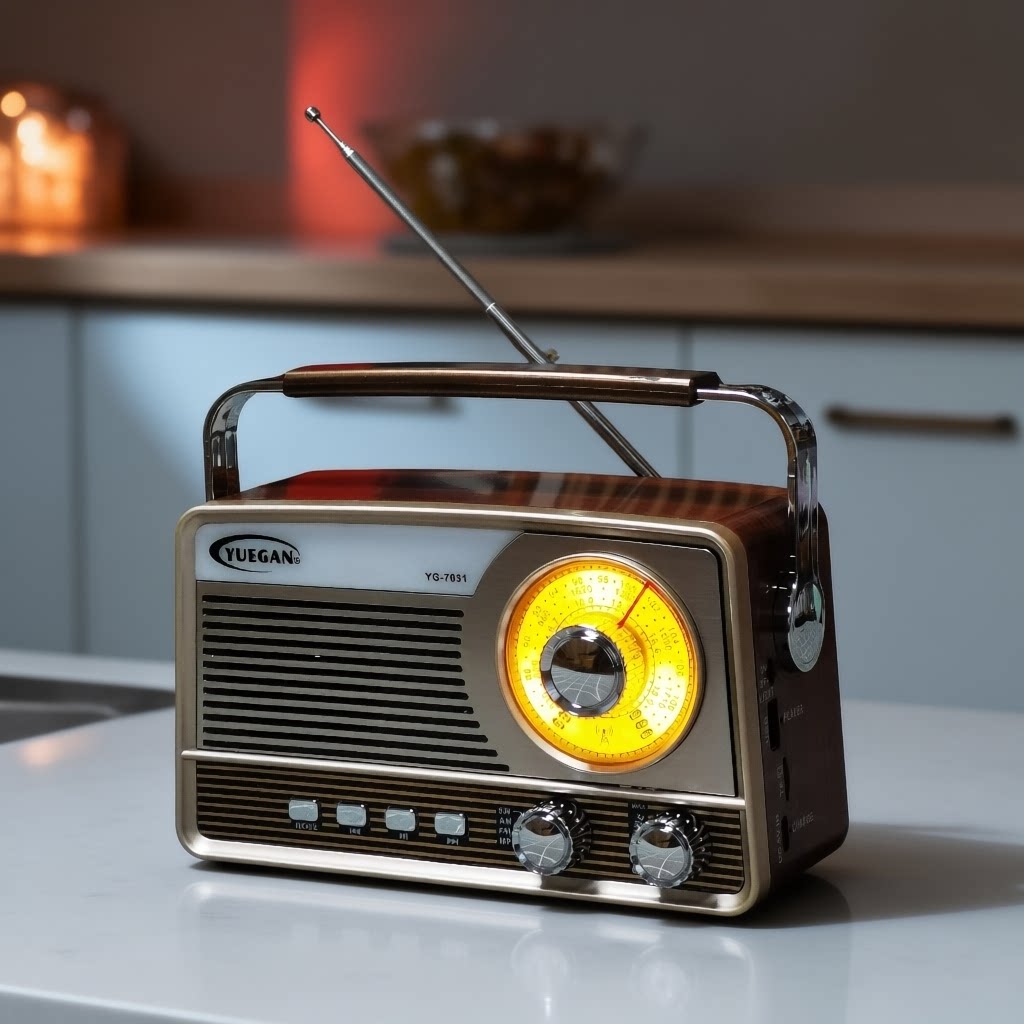 出日韩复古收音机调频中波短波插卡蓝牙音箱