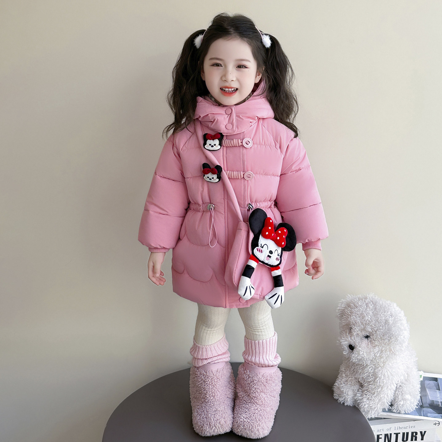 女小童冬装加绒棉衣外套儿童冬季收腰时髦洋气加厚棉服女宝宝棉袄,童装/婴儿装/亲子装,棉袄/棉服,淘宝优惠券,粉丝福利购,淘宝优惠卷