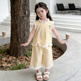 女童夏季套装2026新款超好看儿童衣服女宝宝薄款裤子洋气时髦夏装