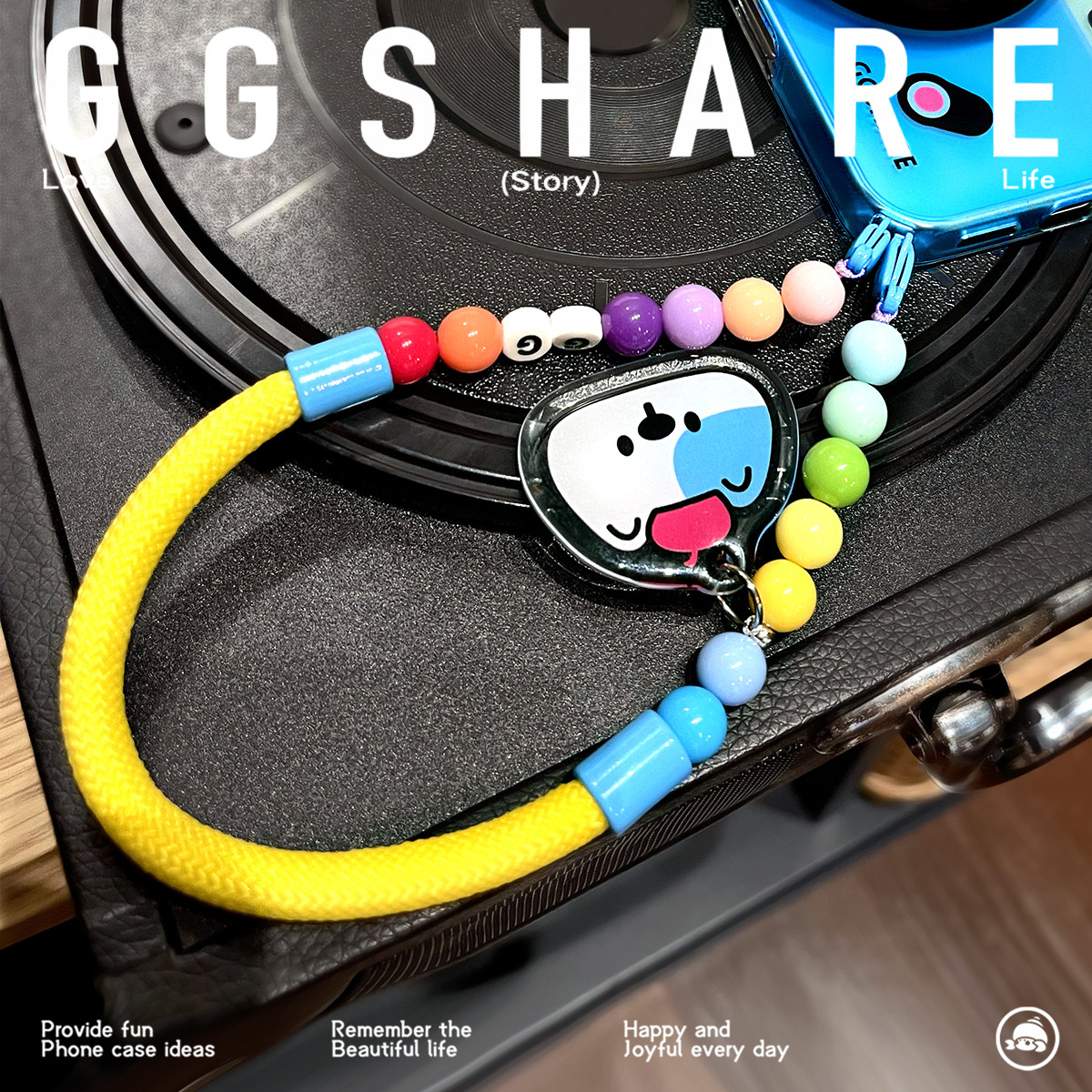 寄居蟹原创手工串珠手机挂绳手腕款防丢手机链钥匙扣相机绳高级感