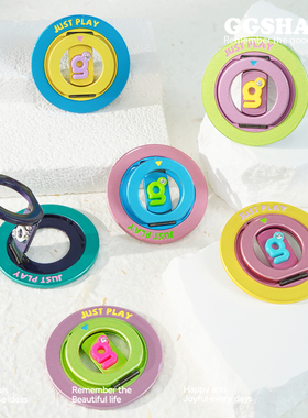 寄居蟹原创gg玩色环磁吸手机支架车载新款桌面指环扣便携拍照神器