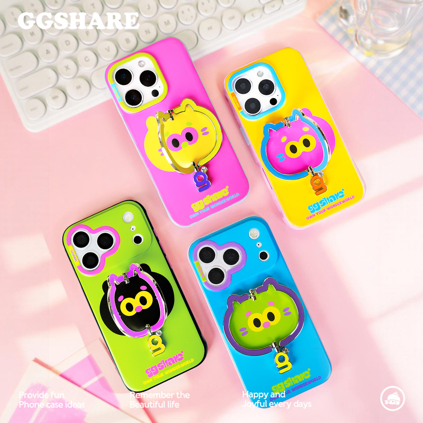 寄居蟹原创猫猫头金属支架壳iphone17手机壳适用苹果16一体