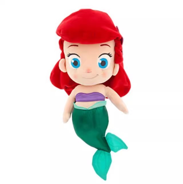 迪士尼美人鱼公主布娃娃抱枕女孩玩偶陪睡觉公仔毛绒玩具礼物