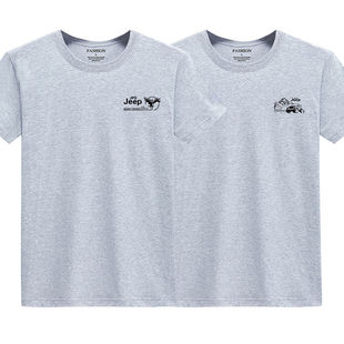 【两件装】短袖T恤男夏季纯棉男士上衣圆领大码半袖中青年男装