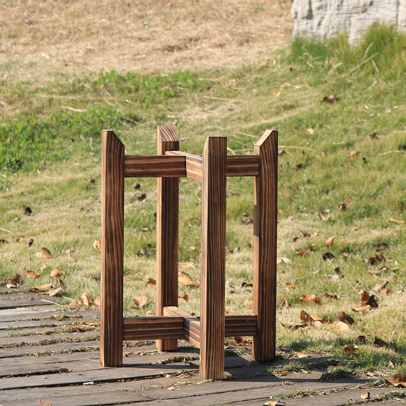 古法鱼缸底座水缸支架酒坛茶叶罐石磨承重十字增高碳化实木置物架,宠物/宠物食品及用品,生态瓶/创意缸/微景缸,淘宝优惠券,粉丝福利购,淘宝优惠卷