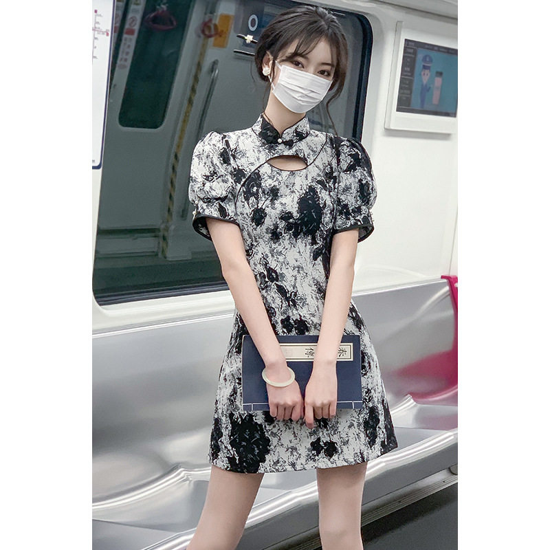 小个子国潮旗袍日常可穿设计感小众连衣裙夏季新款年轻款女
