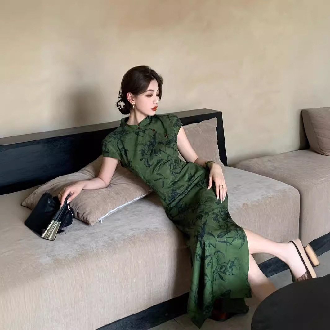 复古新中式国风连衣裙女夏新款爆