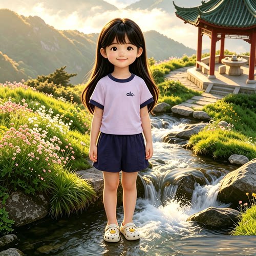 时尚女童夏季薄款运动套装