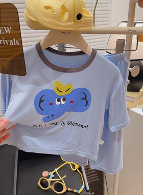 莫代尔睡衣睡裤儿童夏季家居服