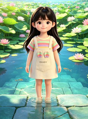 纯棉时尚洋气假两件女童连衣裙