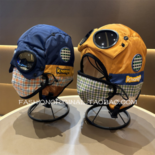 飞行员儿童帽子秋冬新款骑车防风护耳雷锋帽男童女孩防寒保暖面罩